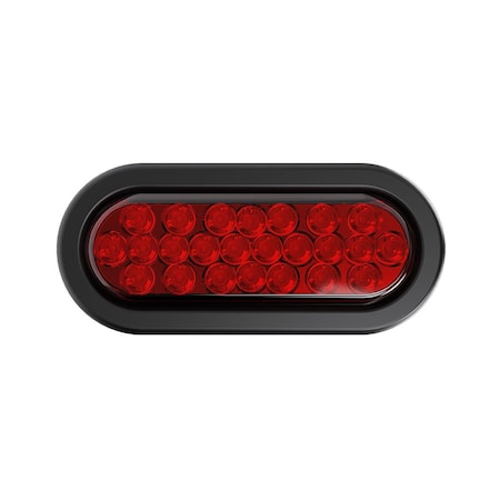 Abrams 6" Oval - 24 LED Red Stop Brake Tail Turn Trailer Light TTL-O24-R